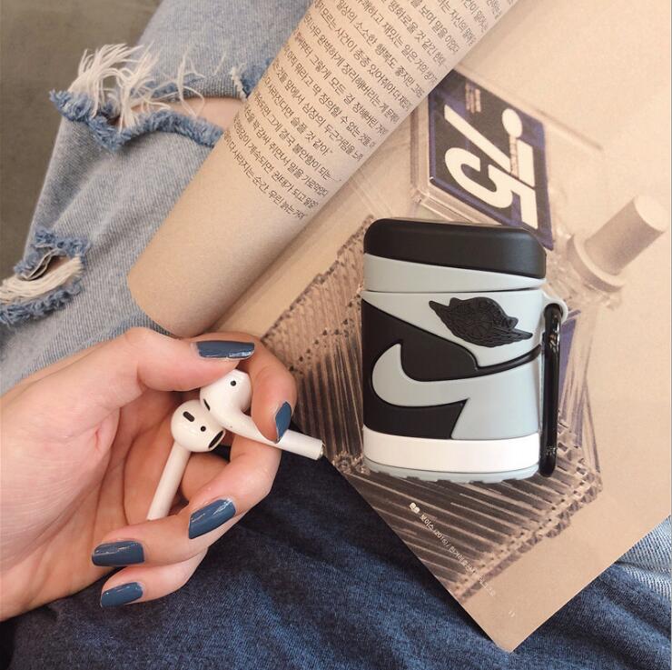 3D Cute Sneaker Shoe Cartoon Silicone Airpod 1 / 2 / Airpod Pro Headset Case Full Protective Cover Skin For Apple Airpods 1/2